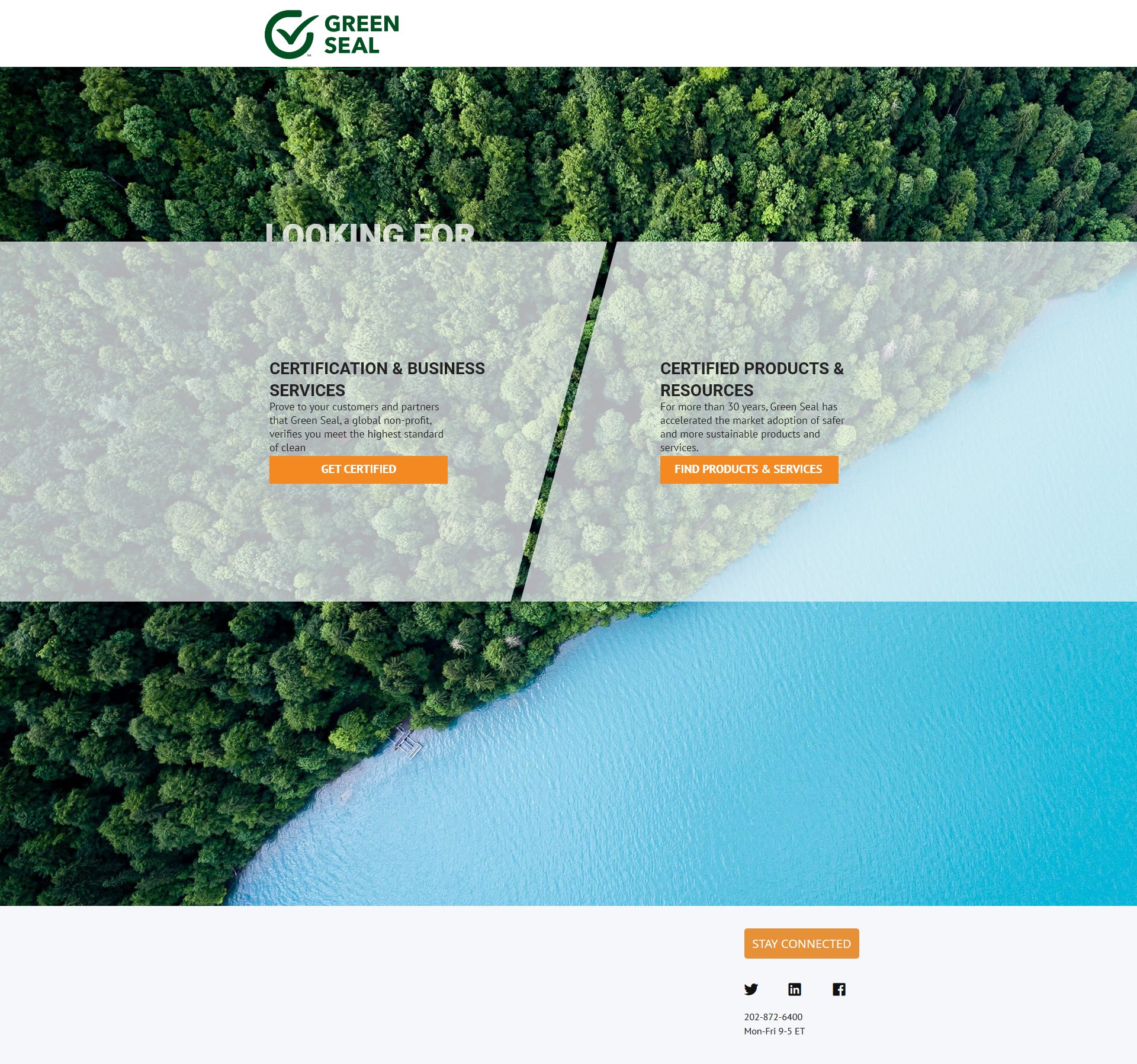 B2B certification-focused landing page